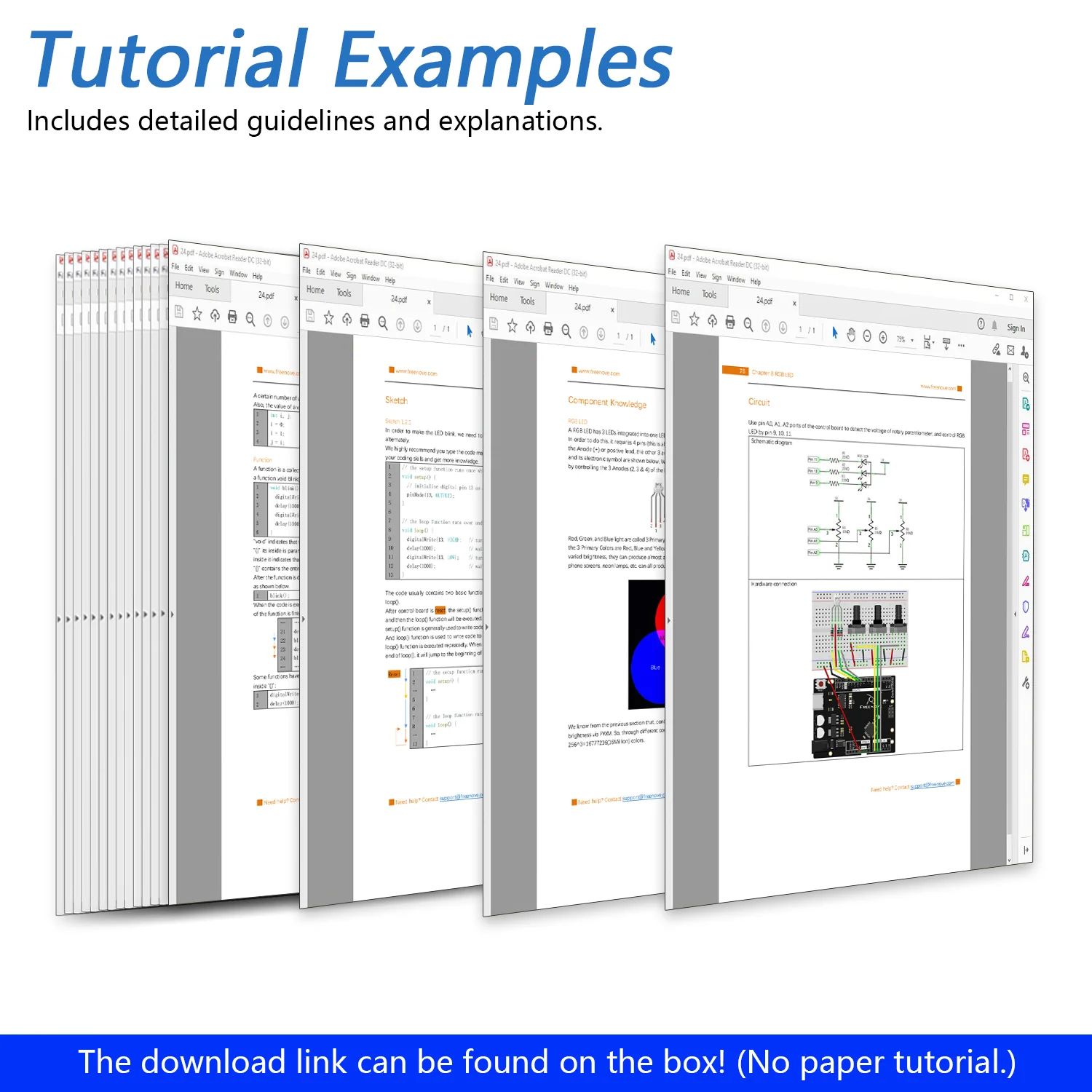 Freenove Basic Starter Kit (Compatible with Arduino UNO R3), 96-Page Detailed Tutorial, 151 Items, 19 Projects - Image 6