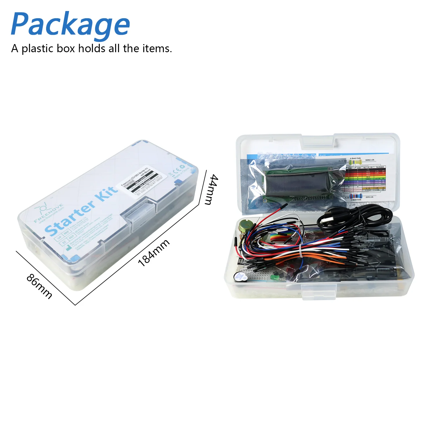 Freenove LCD 1602 Starter Kit (Compatible with Arduino UNO R3), 131-Page Detailed Tutorial, 153 Items, 23 Projects - Image 7