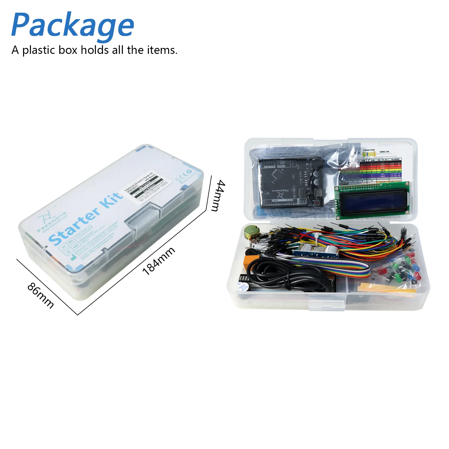 Freenove Ultrasonic Starter Kit (Compatible with Arduino UNO R3), 153-Page Detailed Tutorial, 158 Items, 26 Projects - Image 7