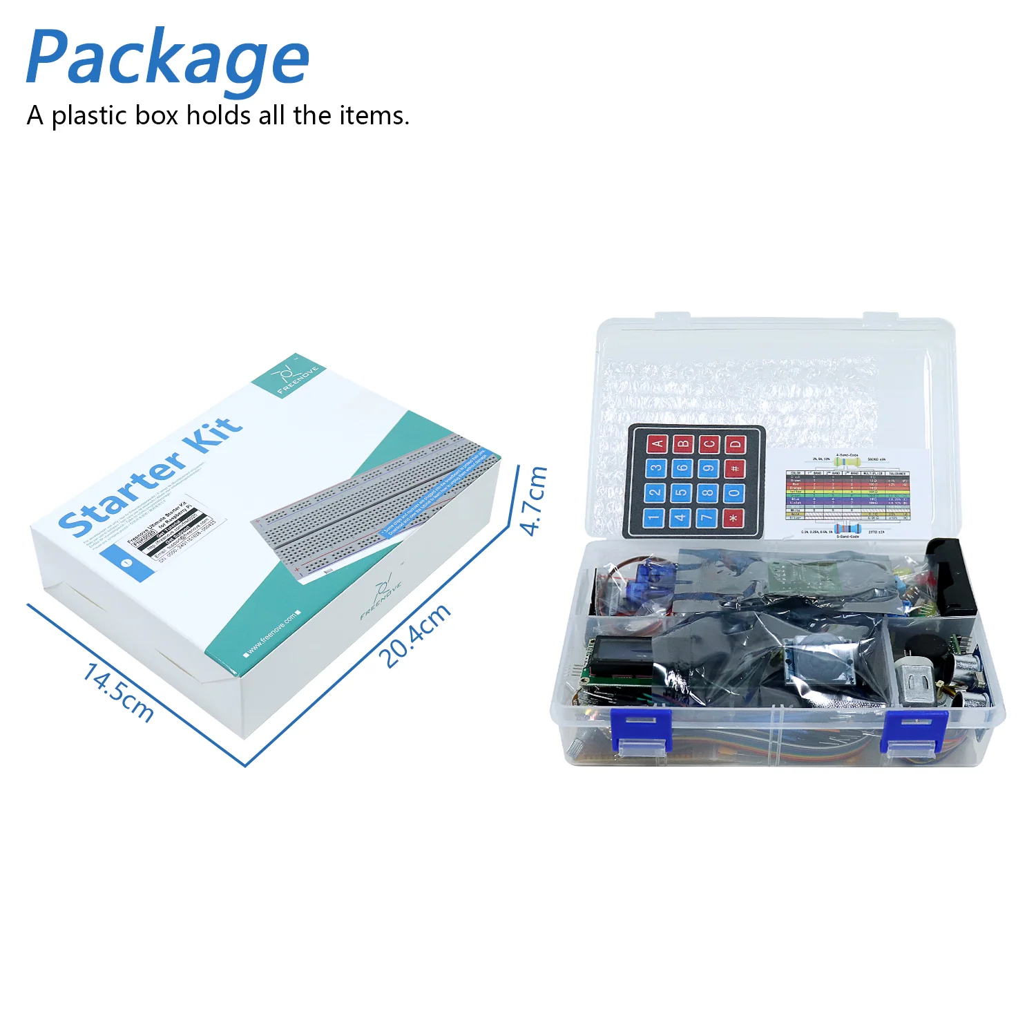 Freenove Ultimate Starter Kit for Raspberry Pi 5 4 B 3 B+ 400 Zero 2 W, 962-Page Detailed Tutorial, Python C Java Scratch Processing Code, 223 Items, 128 Projects - Image 7