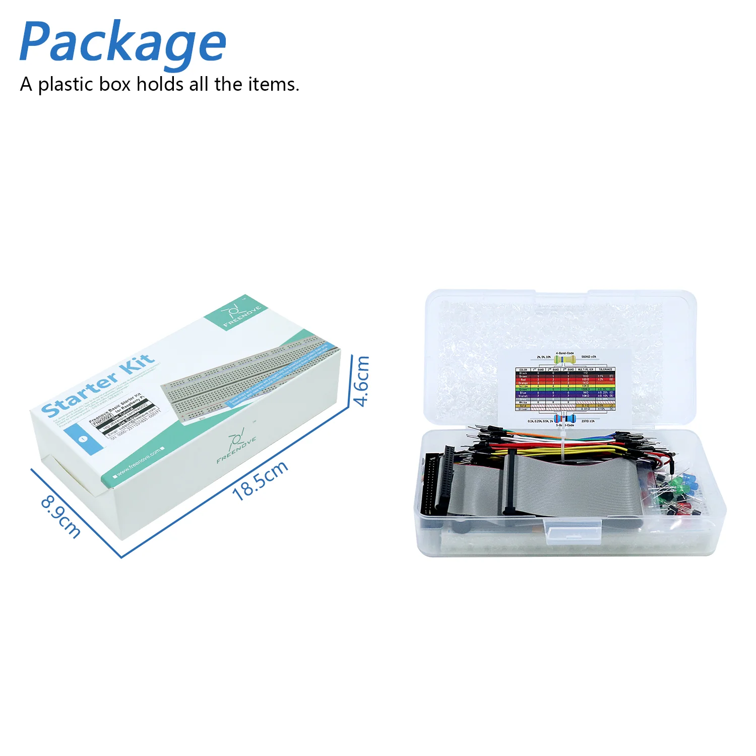 Freenove Basic Starter Kit for Raspberry Pi 5 4 B 3 B+ 400 Zero 2 W, 383-Page Detailed Tutorial, Python C Java Scratch Processing Code, 146 Items, 48 Projects - Image 7