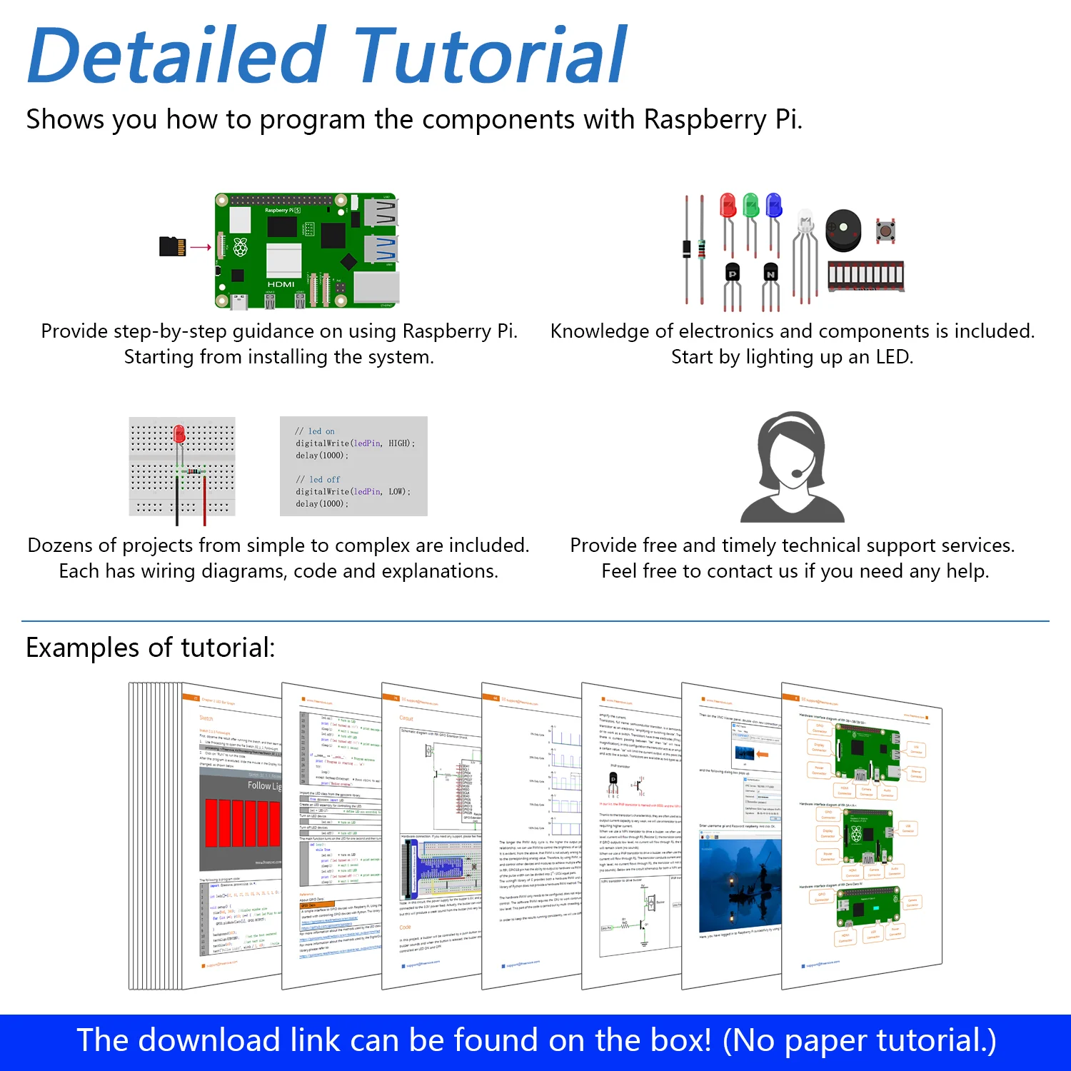 Freenove RFID Starter Kit for Raspberry Pi 5 4 B 3 B+ 400 Zero 2 W, 927-Page Detailed Tutorial, Python C Java Scratch Processing Code, 204 Items, 122 Projects - Image 3