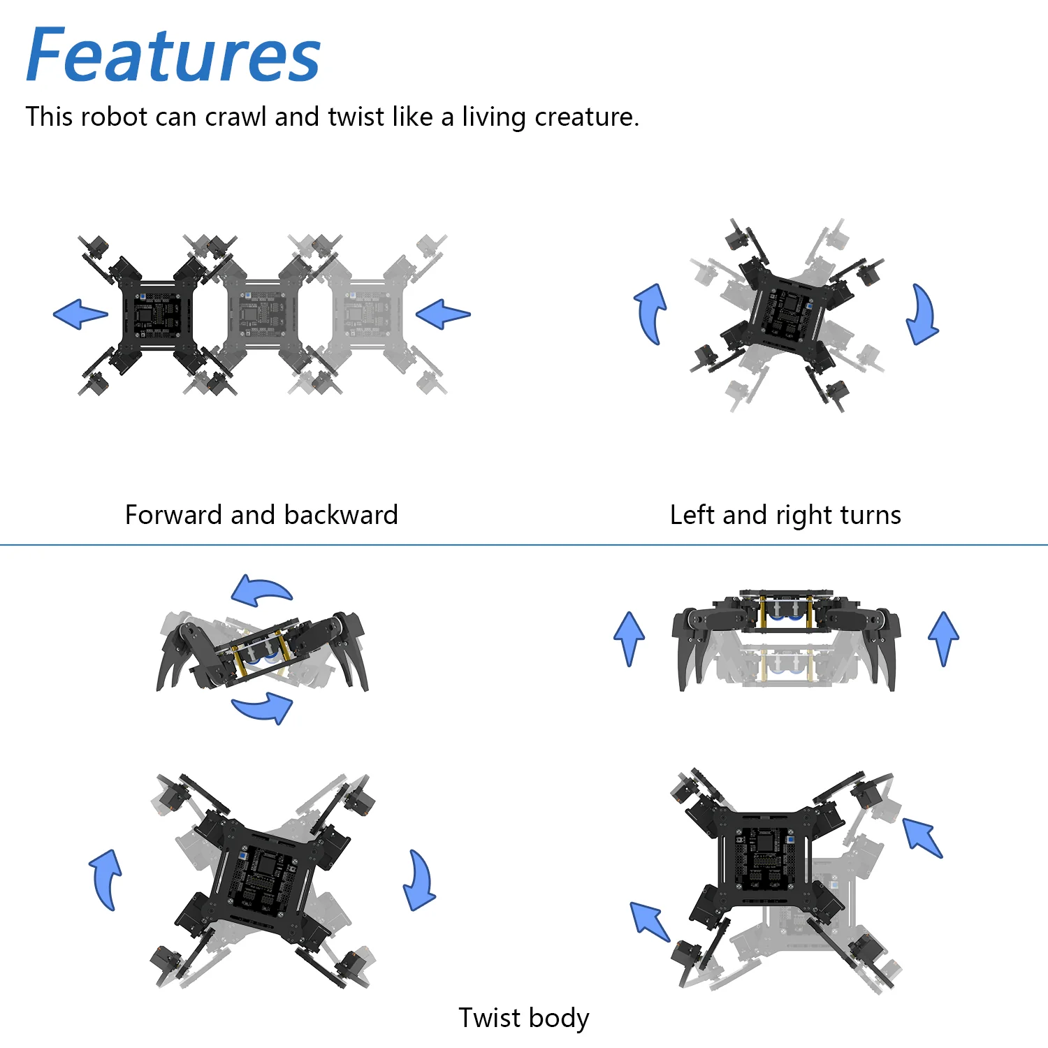 Freenove Quadruped Robot Kit (Compatible with Arduino IDE), Walking Crawling Twisting, App Remote Control, Servo STEM Project - Image 3