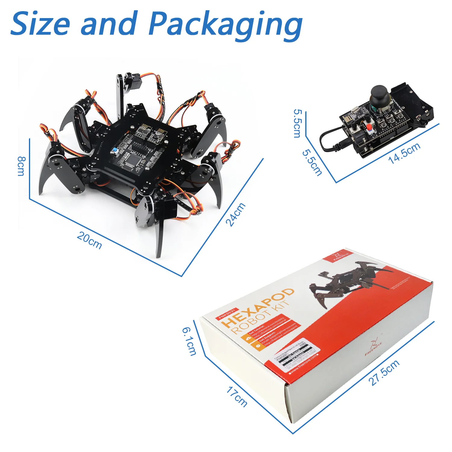 Freenove Hexapod Robot Kit (Compatible with Arduino IDE), Walking Crawling Twisting, App Remote Control, Servo STEM Project - Image 7