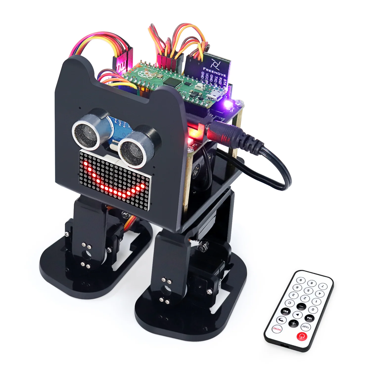 Freenove Bipedal Robot Kit for Raspberry Pi Pico W H WH, LED Matrix Expressions, Obstacle Avoidance, Colorful Lights, Buzzer, Speaker, App - Image 8