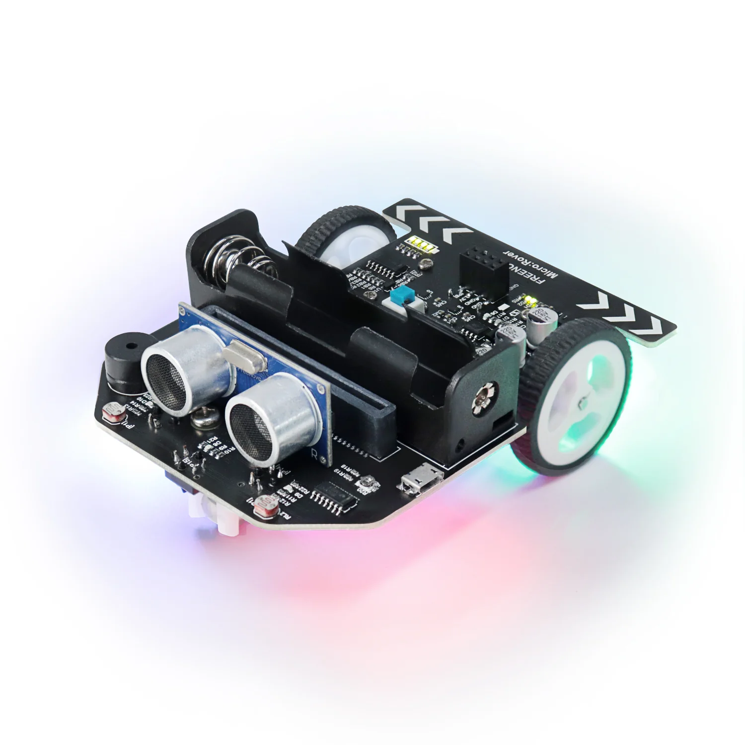 Freenove Micro:Rover Kit for BBC micro:bit V2, Obstacle Avoidance, Light-tracing, Line-tracking, Remote Control, Playing Melody, Colorful Lights, Example Projects, Blocks and Python Code - Image 8