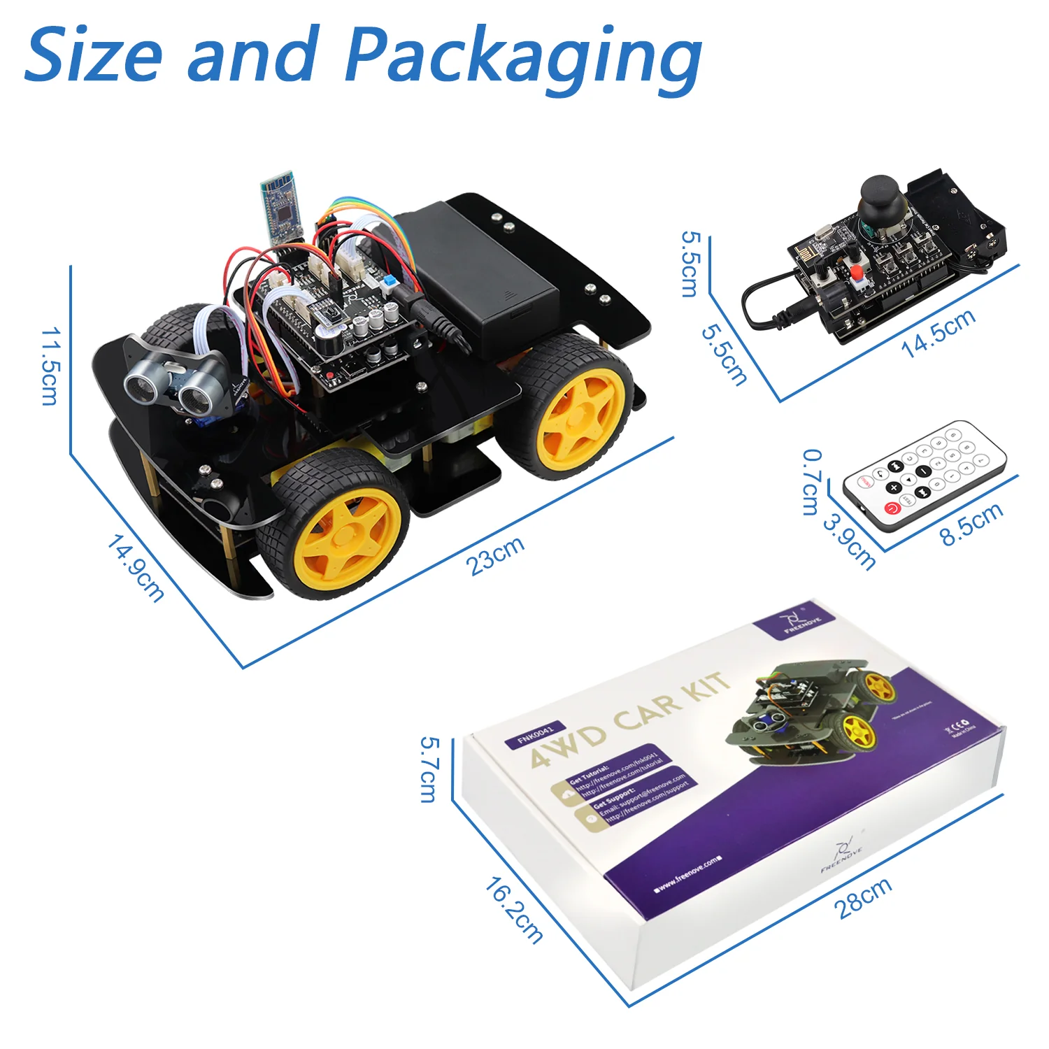 Freenove 4WD Car Kit (Compatible with Arduino IDE), Line Tracking, Obstacle Avoidance, Wireless Control App, Ultrasonic Sensor Motor Servo - Image 7