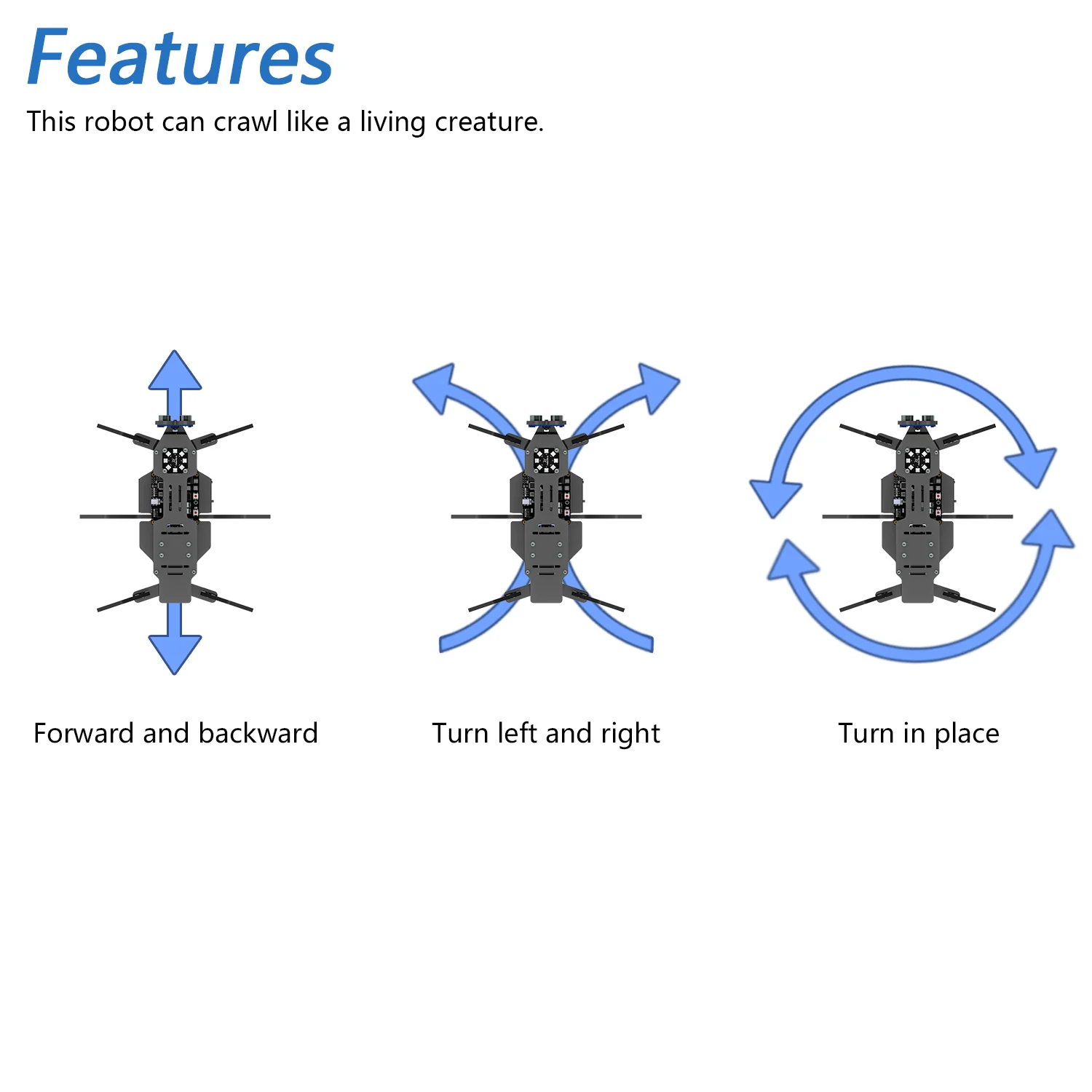 Freenove Robot Ant Kit (Compatible with Arduino IDE), Dot Matrix Expressions, Obstacle Avoidance, Wireless Control App, Ultrasonic Sensor Servo - Image 3