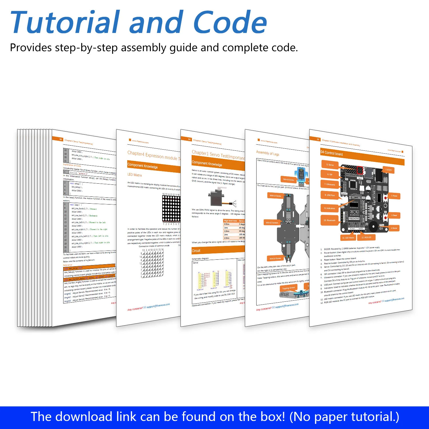 Freenove Robot Ant Kit (Compatible with Arduino IDE), Dot Matrix Expressions, Obstacle Avoidance, Wireless Control App, Ultrasonic Sensor Servo - Image 6