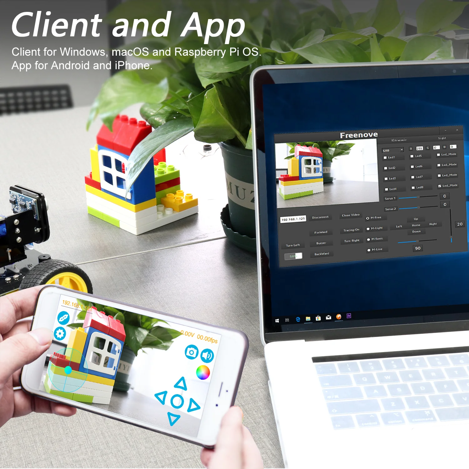 Freenove 4WD Smart Car Kit for Raspberry Pi 5 4 B 3 B+ Zero 2 W, Face Tracking, Line Tracking, Light Tracing, Obstacle Avoidance, App Control, Camera, Servo - Image 5