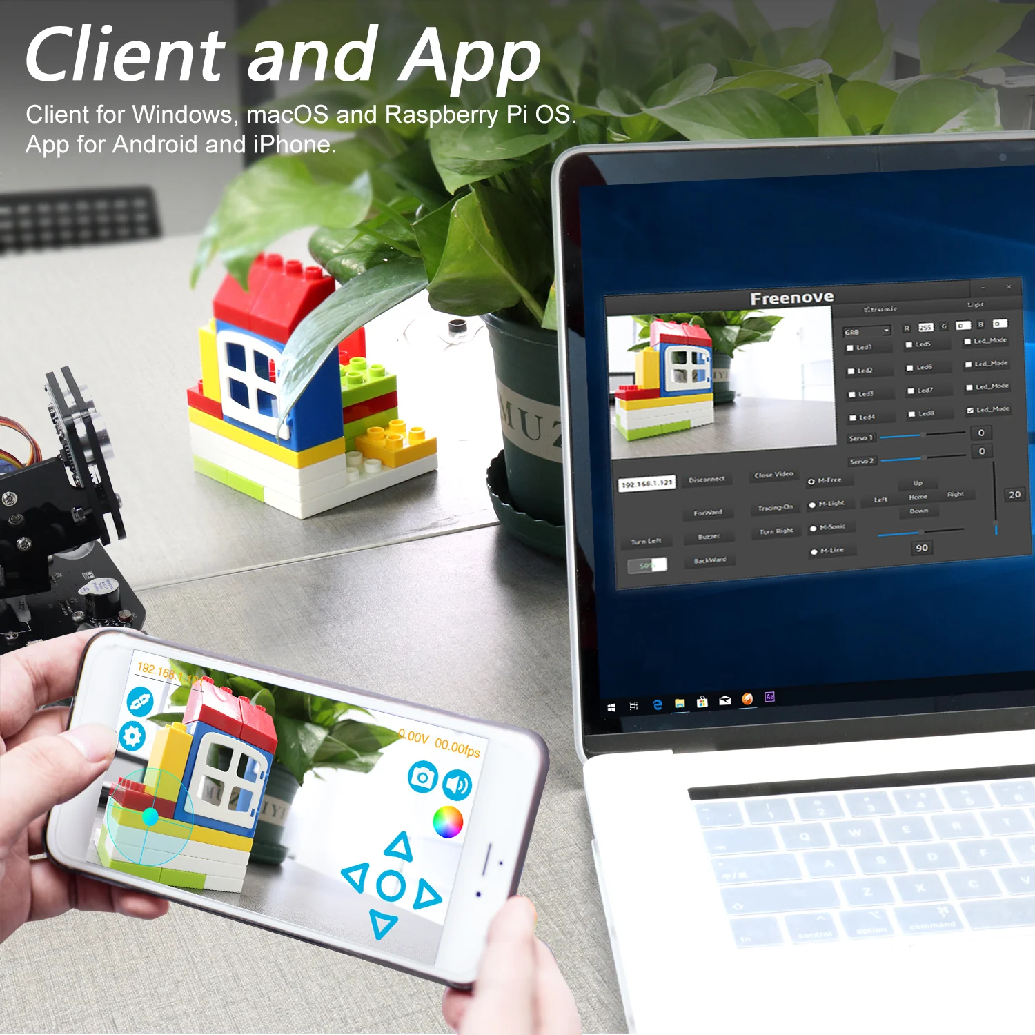 Freenove Mecanum Wheel Car Kit for Raspberry Pi 5 4 B 3 B+ Zero 2 W, Face Tracking, Line Tracking, Light Tracing, Obstacle Avoidance, App Control, Camera, Servo - Image 5