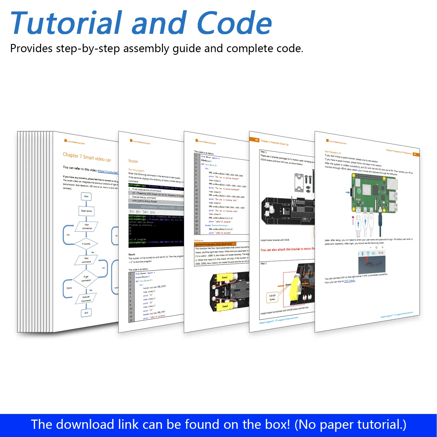 Freenove Mecanum Wheel Car Kit for Raspberry Pi 5 4 B 3 B+ Zero 2 W, Face Tracking, Line Tracking, Light Tracing, Obstacle Avoidance, App Control, Camera, Servo - Image 6