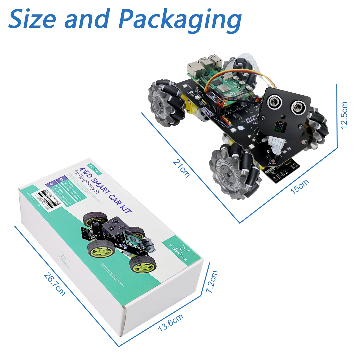 Freenove Mecanum Wheel Car Kit for Raspberry Pi 5 4 B 3 B+ Zero 2 W, Face Tracking, Line Tracking, Light Tracing, Obstacle Avoidance, App Control, Camera, Servo - Image 7