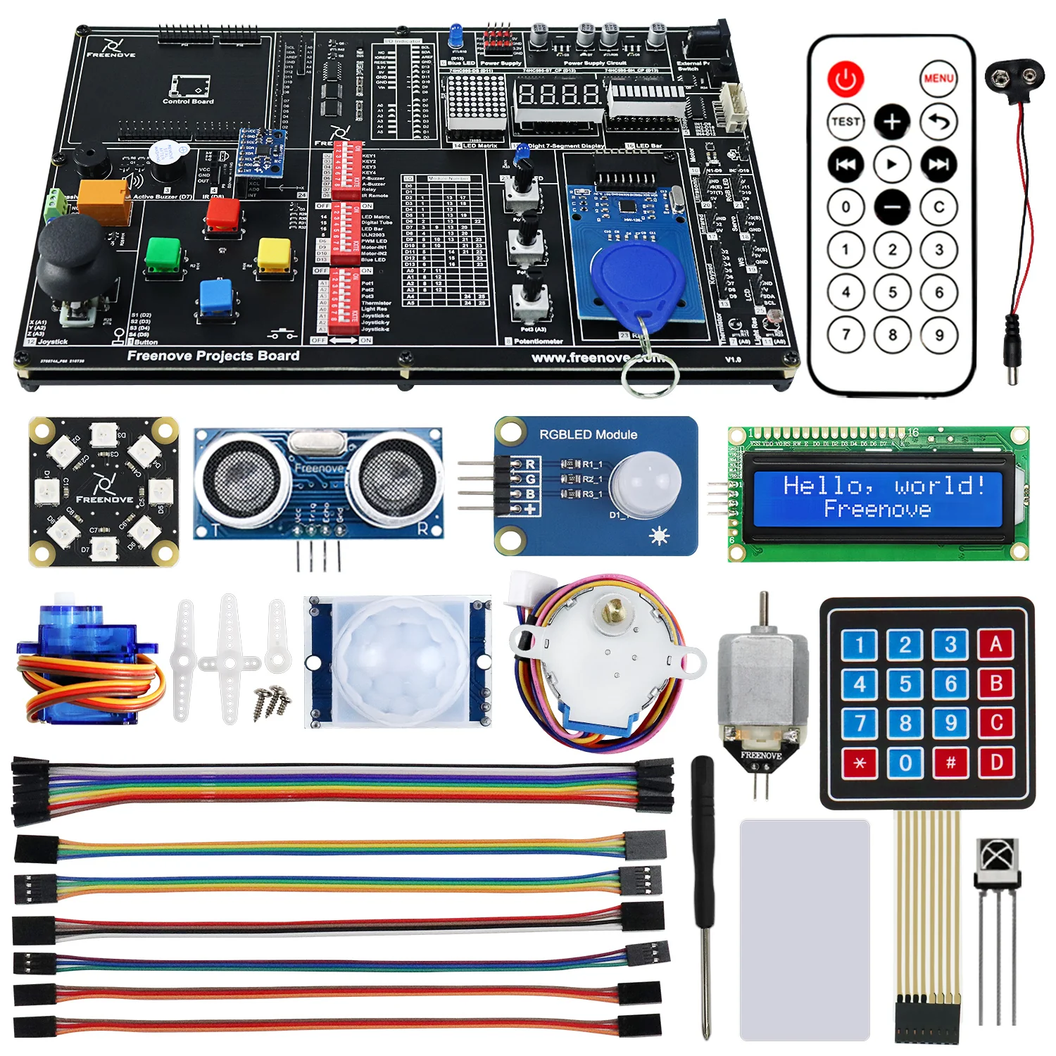 Freenove Projects Kit (Compatible with Arduino UNO R3), 238-Page Detailed Tutorial, 49 Projects, No Soldering, Simple Wiring - Image 8