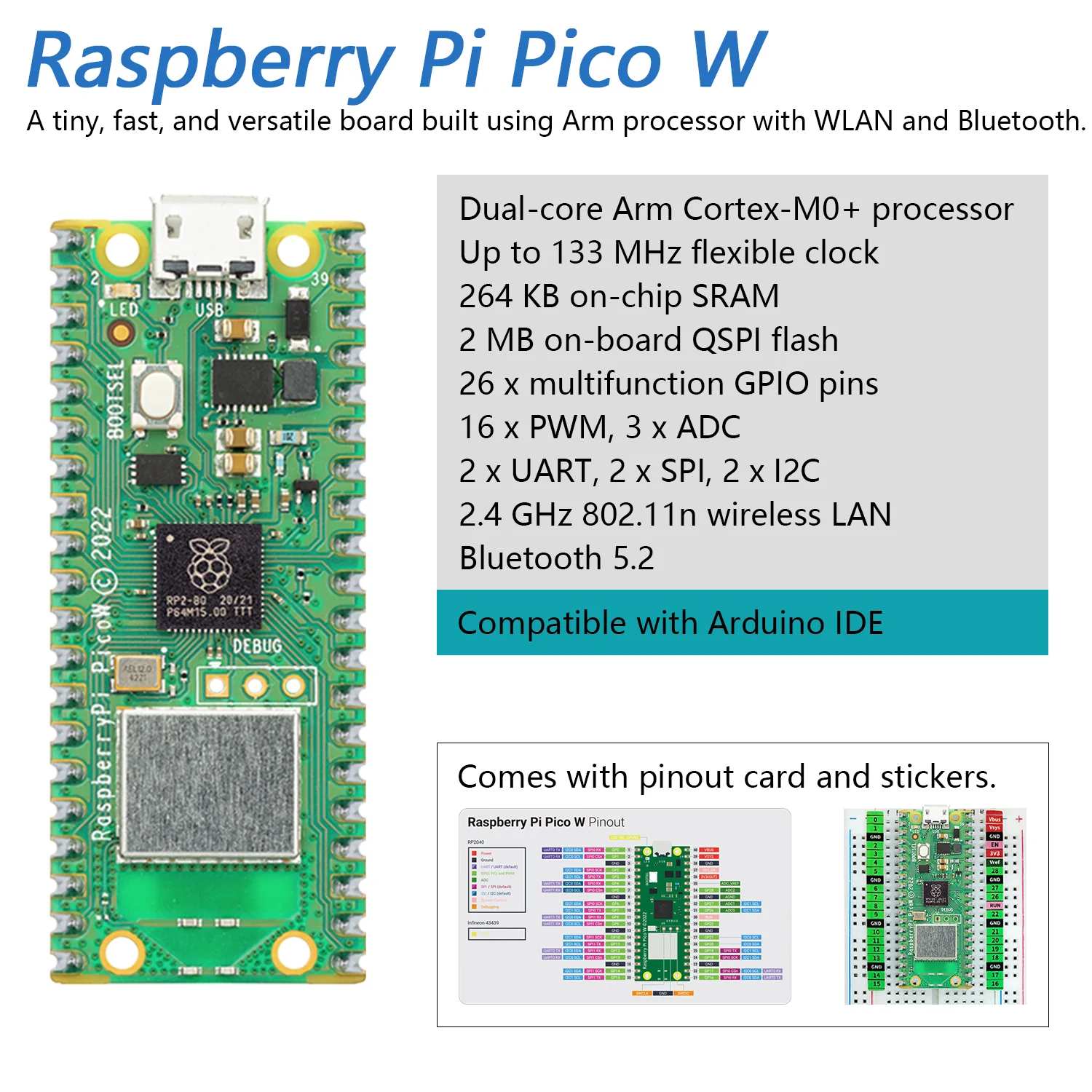 Freenove Basic Starter Kit for Raspberry Pi Pico 1 2 W H WH, 386-Page Detailed Tutorial, 142 Items, 55 Projects, Python C Code - Image 3
