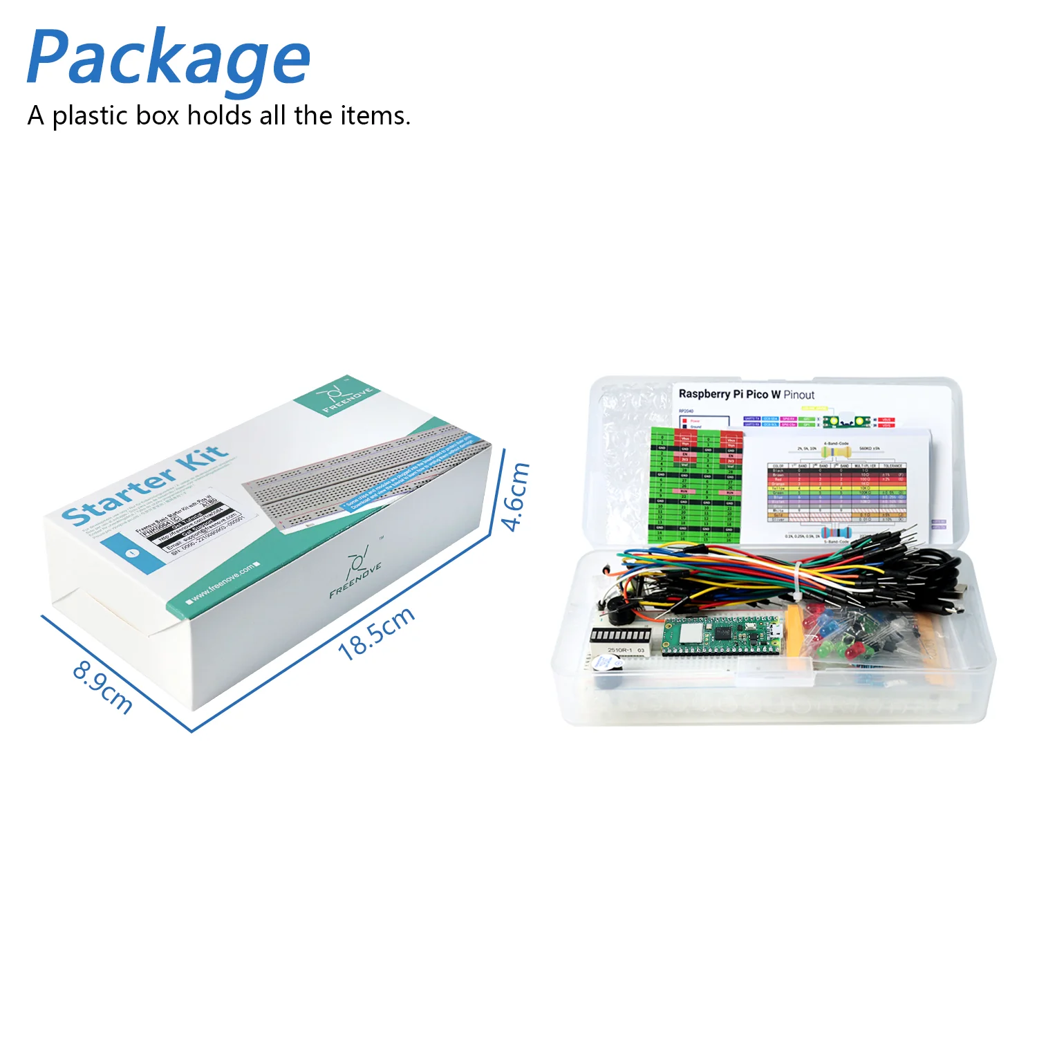 Freenove Basic Starter Kit for Raspberry Pi Pico 1 2 W H WH, 386-Page Detailed Tutorial, 142 Items, 55 Projects, Python C Code - Image 7