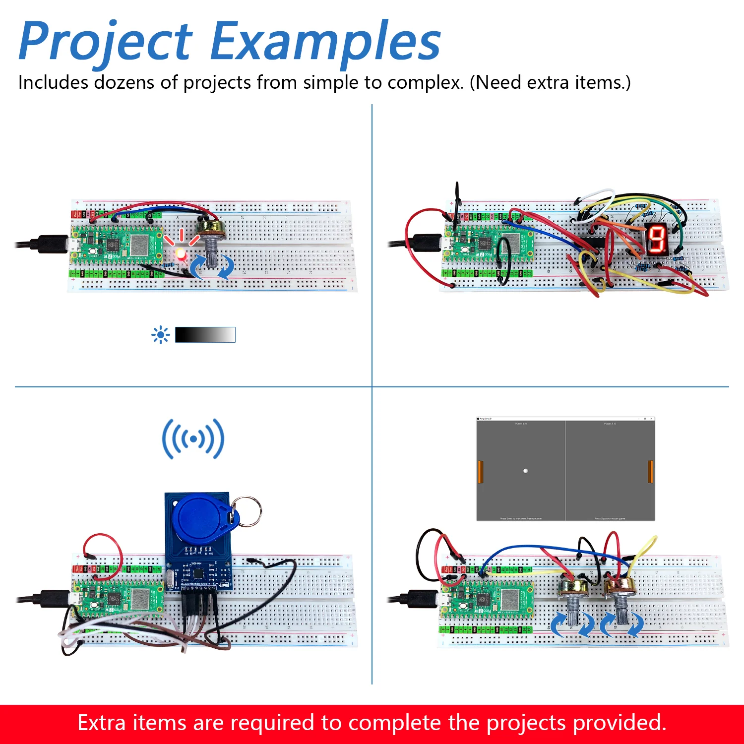 Freenove Raspberry Pi Pico 2 W H WH Board Pre-Soldered Header, Dual Arm Cortex-M33 and Dual Hazard3 RISC-V Microcontroller, Development Board, Tutorial Example Projects - Image 5