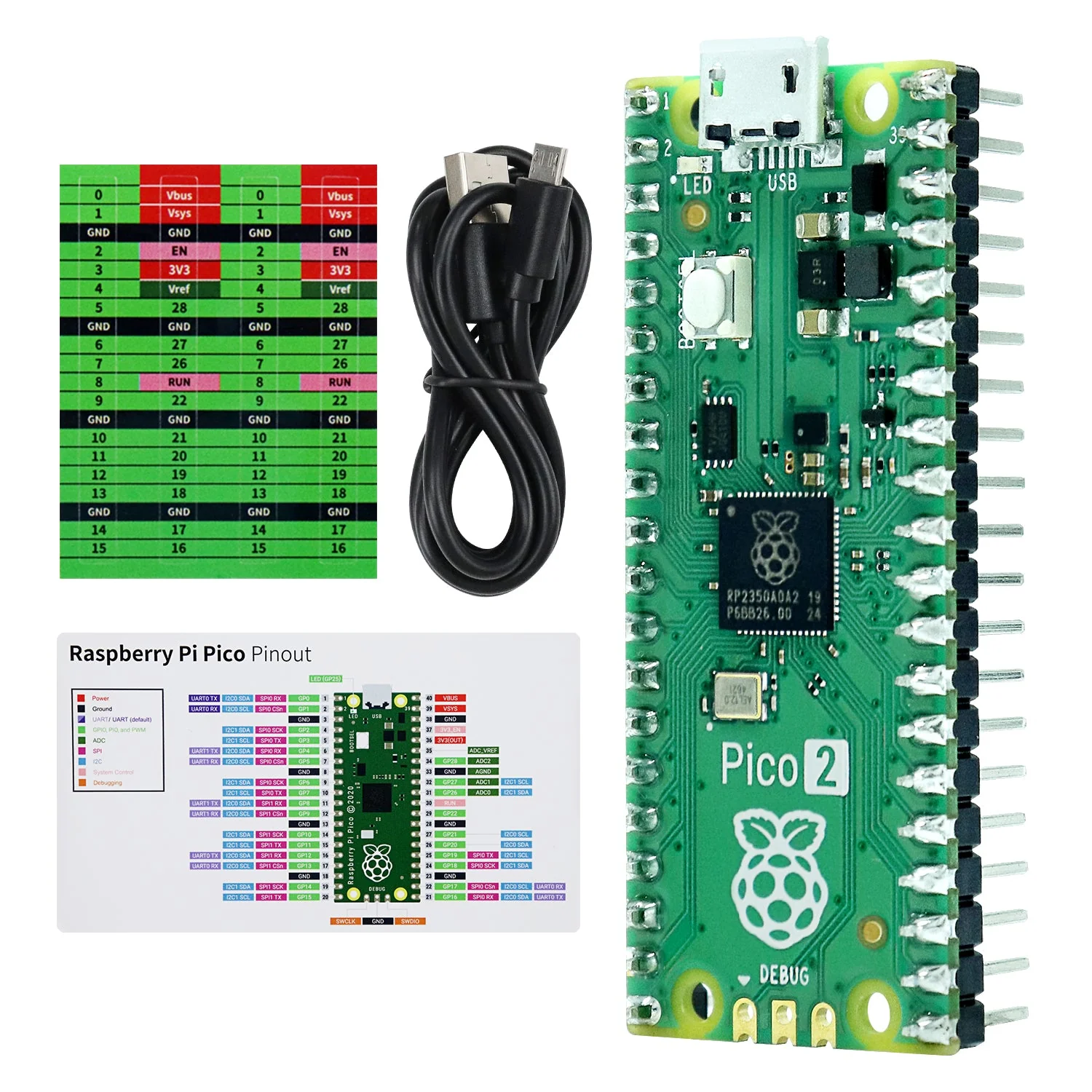 Freenove Raspberry Pi Pico 2 W H WH Board Pre-Soldered Header, Dual Arm Cortex-M33 and Dual Hazard3 RISC-V Microcontroller, Development Board, Tutorial Example Projects - Image 7