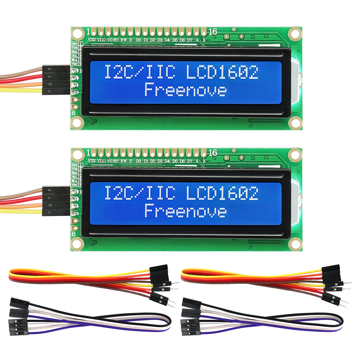 Freenove I2C IIC LCD 1602 2004 Module for Arduino Raspberry Pi Pico ESP32 ESP8266, Serial 16x2 20x4 Display - Image 6