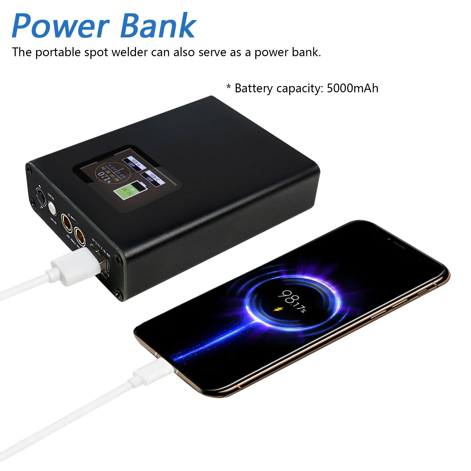 Freenove Portable Spot Welder with Colorful Screen USB Output, Adjustable Handheld Mini Machine, Lithium Battery Plate Welding, 0.1-0.15mm Nickel Strip - Image 5