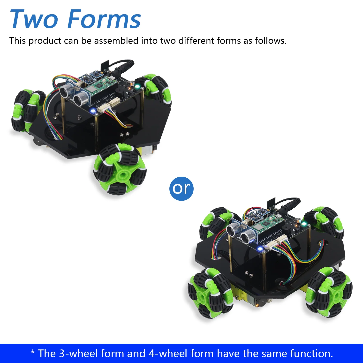 Freenove Omni Wheel Car Kit for Raspberry Pi Pico 1 2 W H WH, 3-wheel and 4-wheel Forms, Accelerometer Module, Compass Module - Image 3