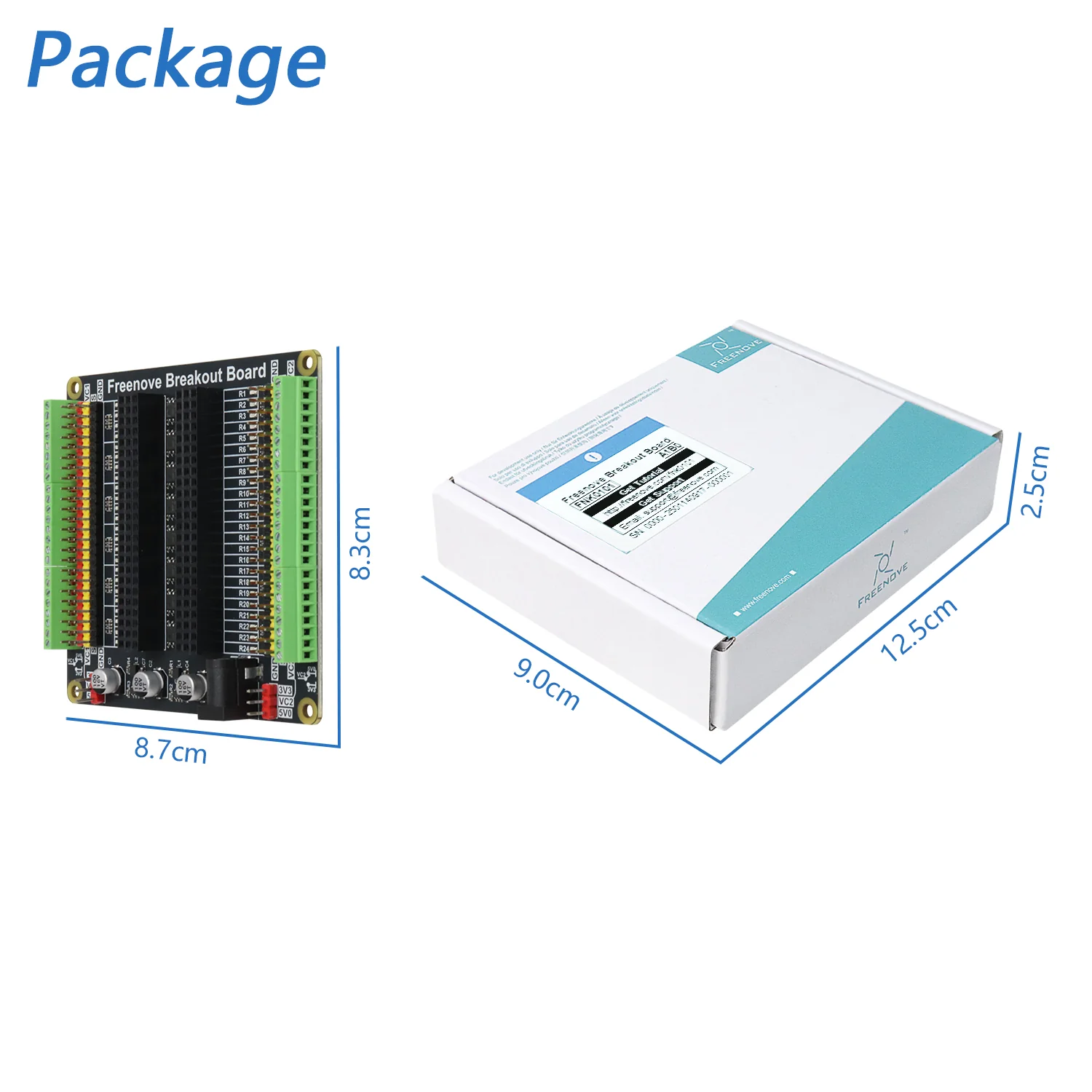 Freenove Breakout Board for Arduino Nano Micro Raspberry Pi Pico 1 2 W ESP32 ESP8266, Terminal Block Shield HAT with Pin Header, GPIO Status LED, 5 V 3.3 V - Image 7